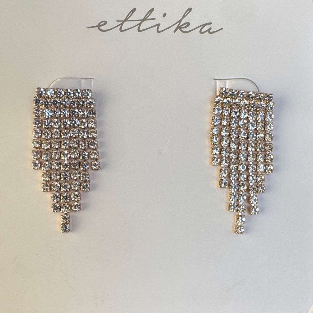 Ettika Sparkling Gold and Silver Colored Earrings
